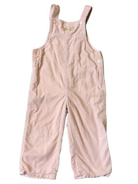 Janie and Jack English Countryside Light Pink Corduroy Overalls 2T